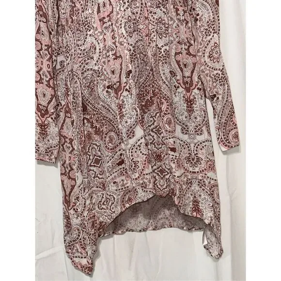 NEW WITH TAGS Anthropologie Lilka Pink Paisley Tunic Dress Top Blouse Flowy Wom - Picture 5 of 8